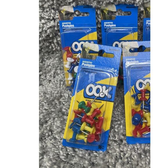 64Pcs MultiColor Push Pins Large Thumb Tacks Steel Point Standard Plastic Head - Picture 3 of 9